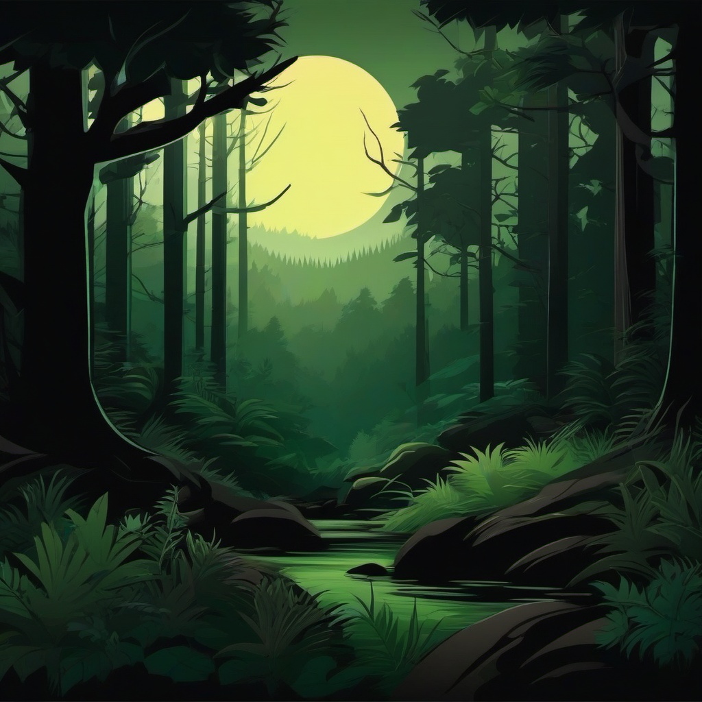 Forest Background Wallpaper - dark forest background cartoon  