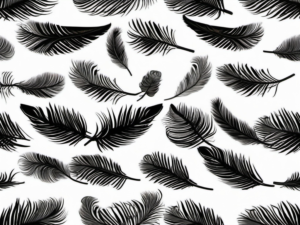 Feather of Peacock Tattoo - Specific peacock feather.  simple vector tattoo,minimalist,white background