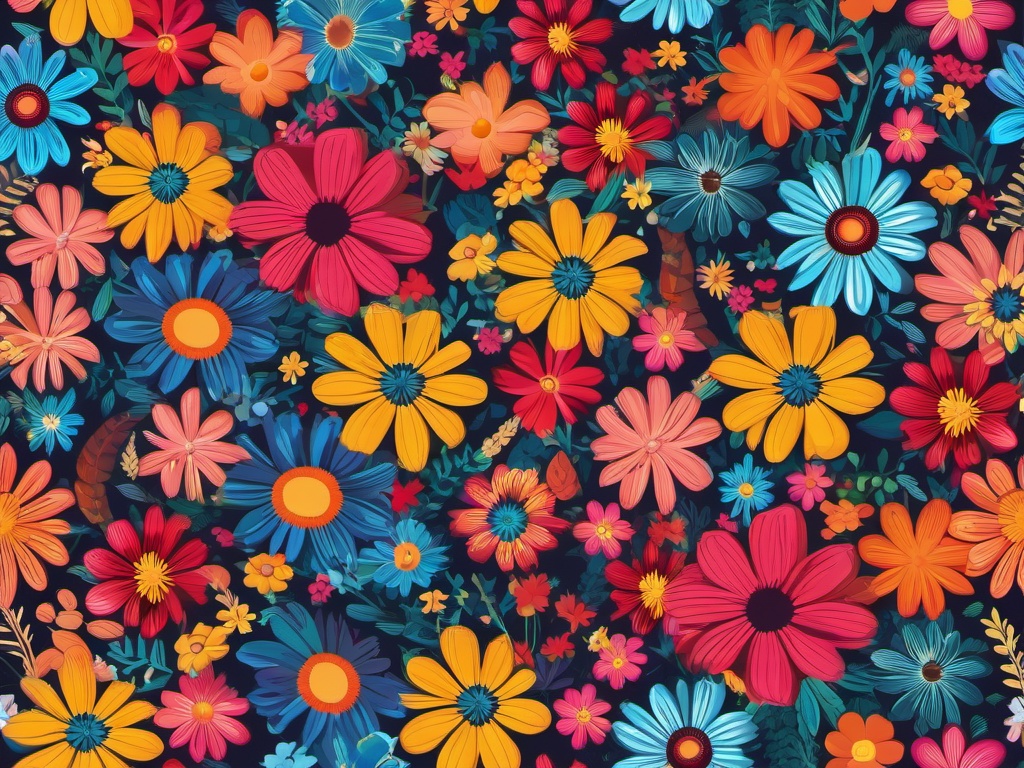 Multicolor Flower Background  