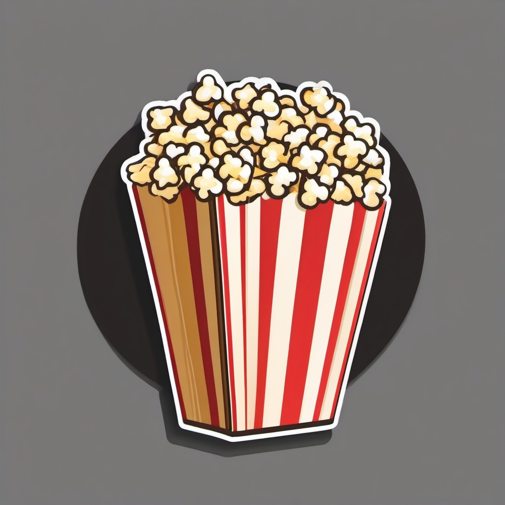 Popcorn Box and Movie Reel Emoji Sticker - Cinematic delight, , sticker vector art, minimalist design