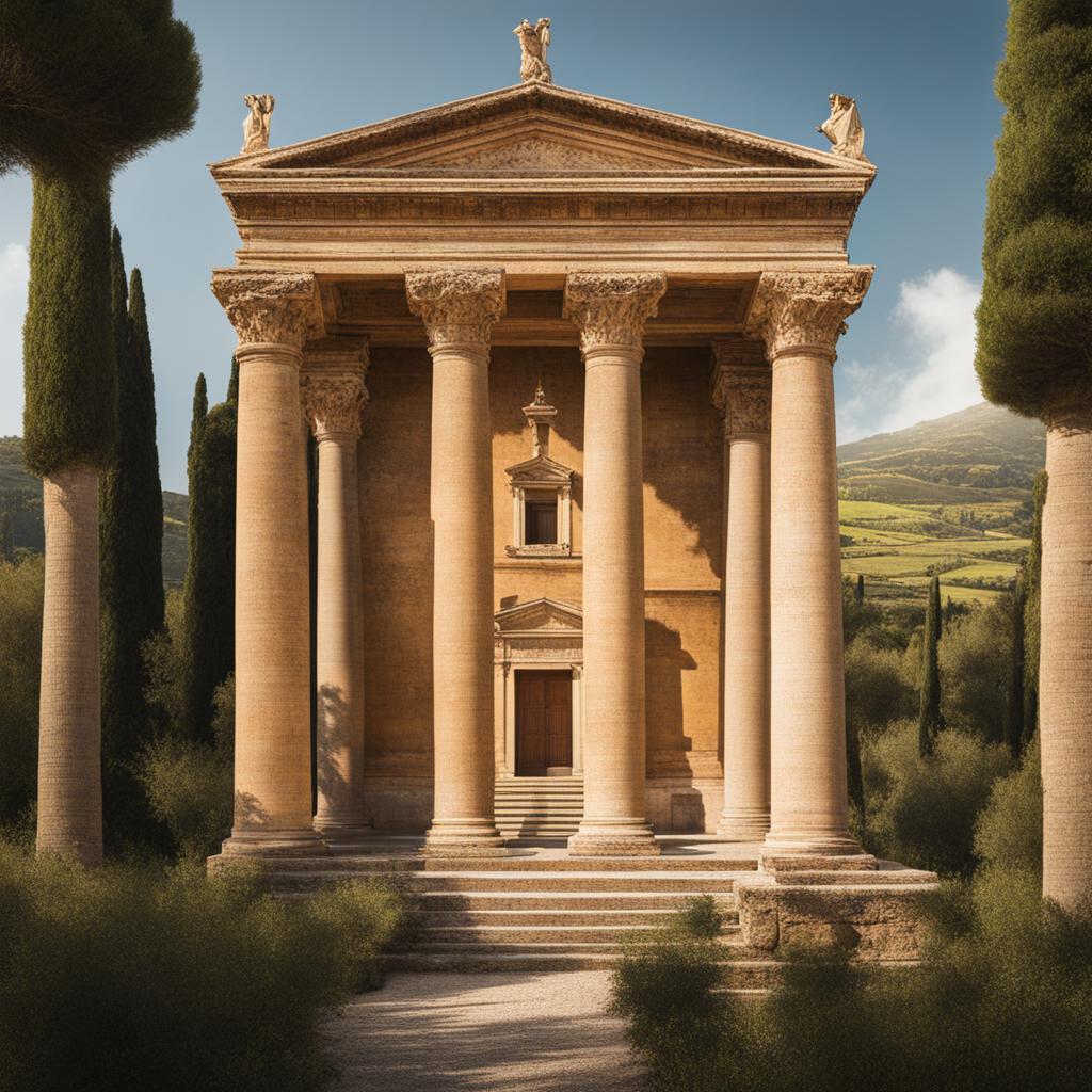 sicily's lesser-known temples - create an artwork that conveys the beauty of lesser-known temples in sicily, hidden amidst lush landscapes. 