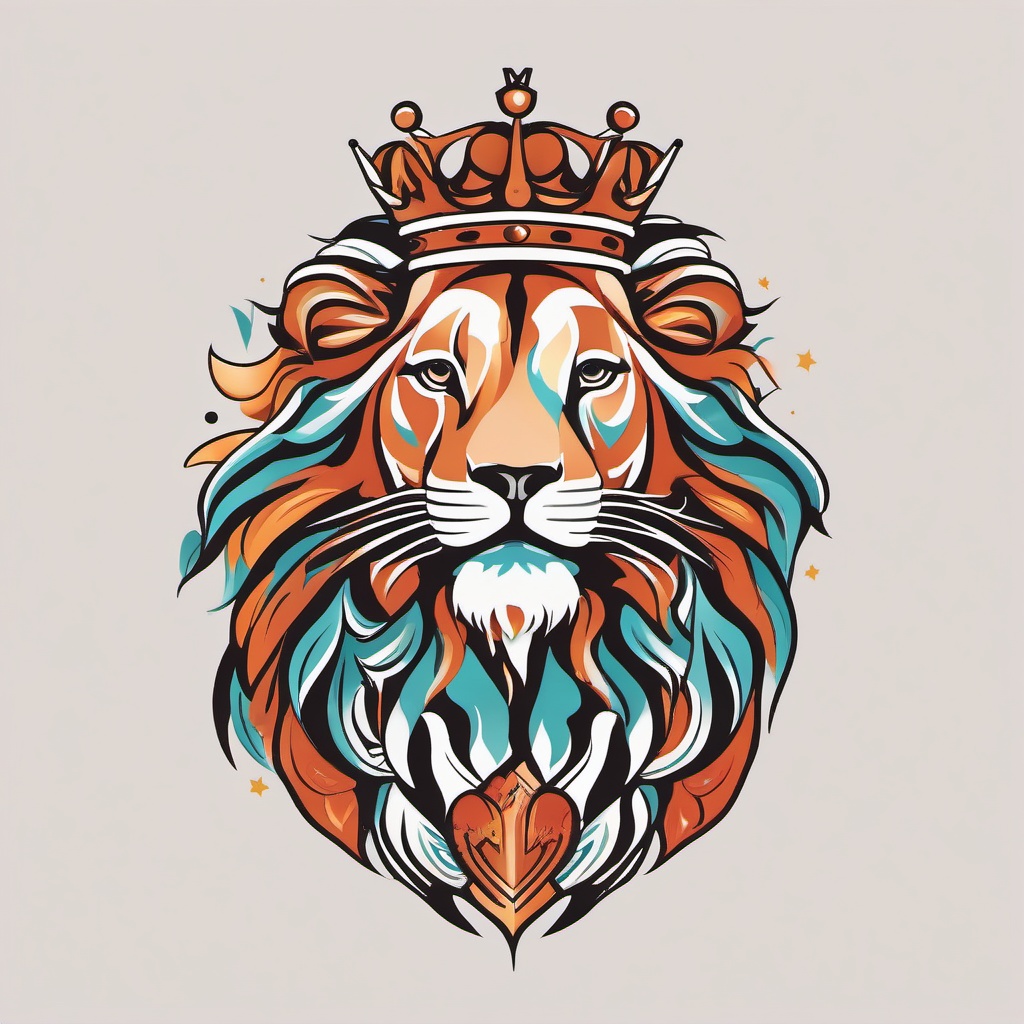 Unique King and Queen Tattoos - Stand out with one-of-a-kind symbols of royal connection.  minimalist color tattoo, vector