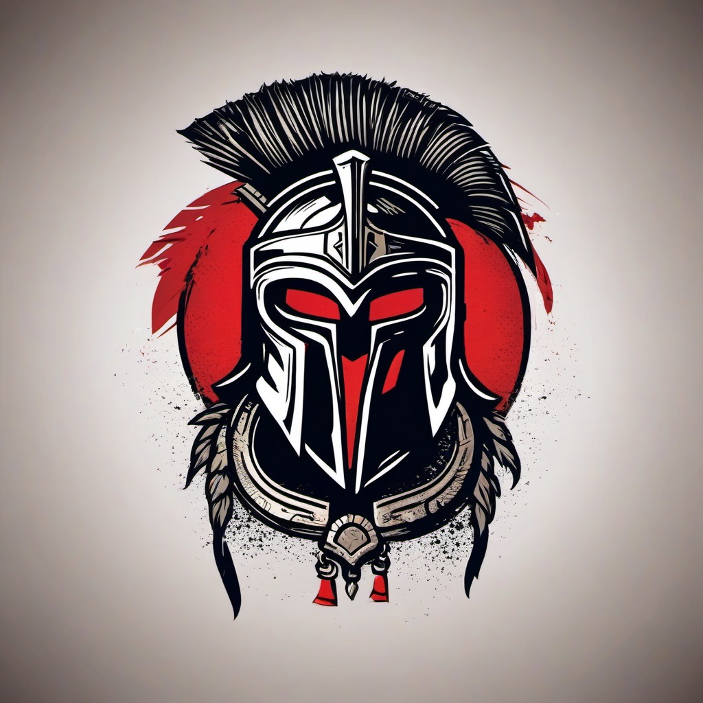 spartan gladiator tattoo  simple vector color tattoo