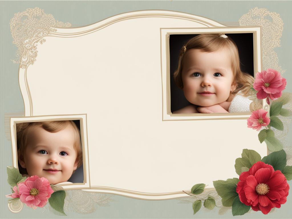 border clipart: enhancing a cherished family photo. 