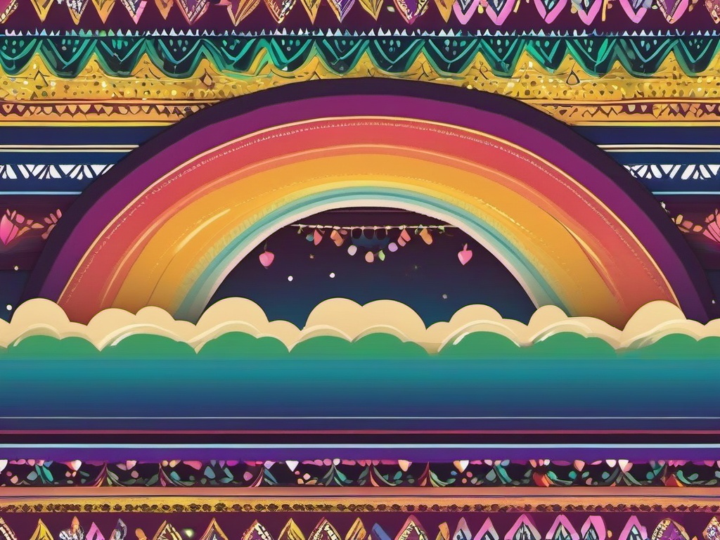 Boho Rainbow Background  