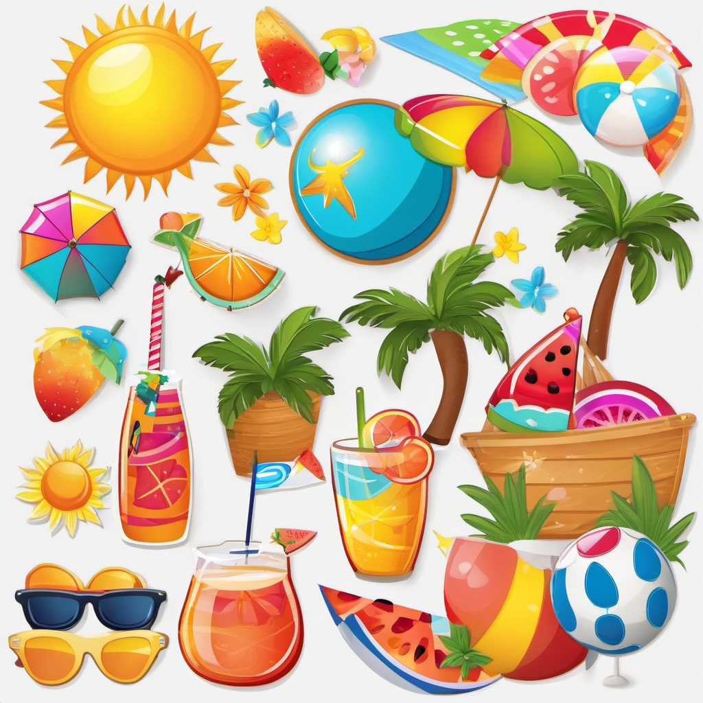 Summer Clipart, Fun-filled summer activities in the sun. 