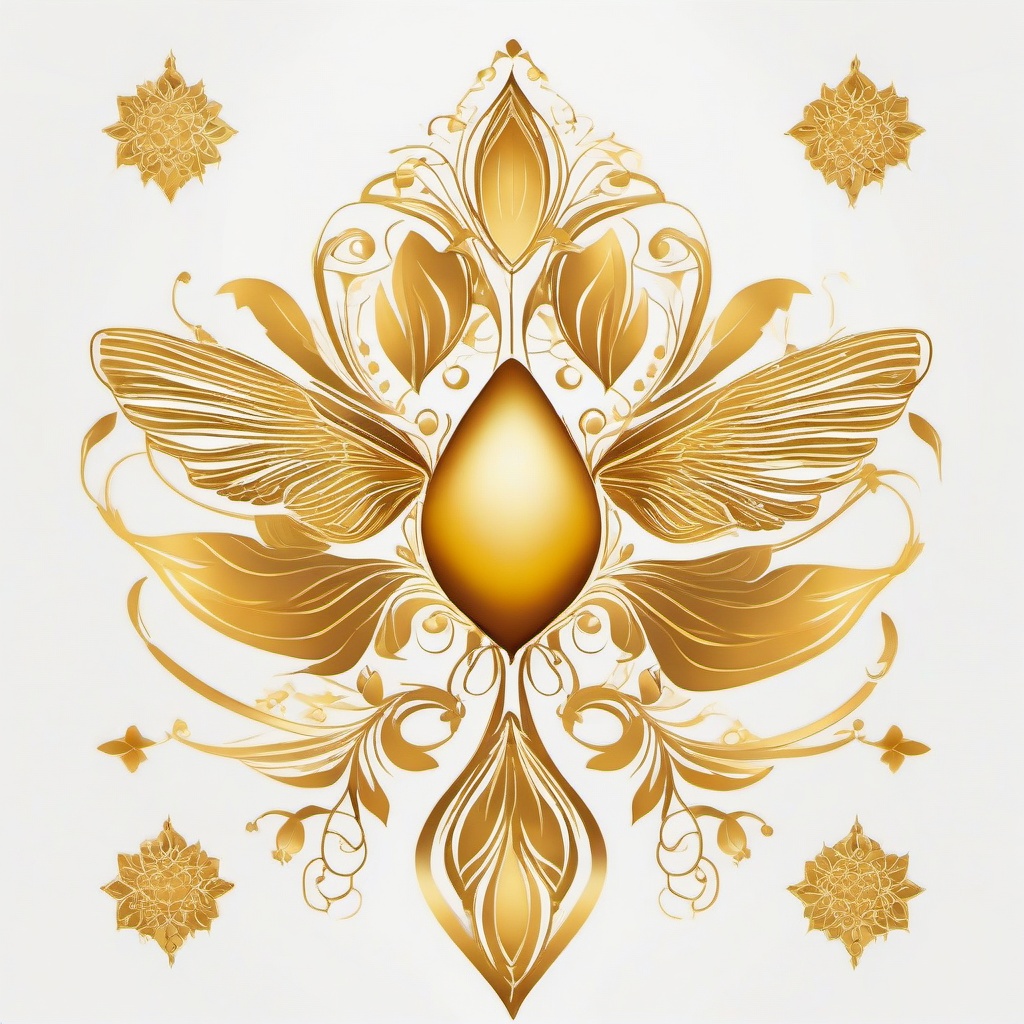 Honey Gold Tattoos - Explore the opulence and richness of honey gold with tattoos, creating designs that showcase the luxurious and warm tones of this golden substance.  simple tattoo,minimalist,white background