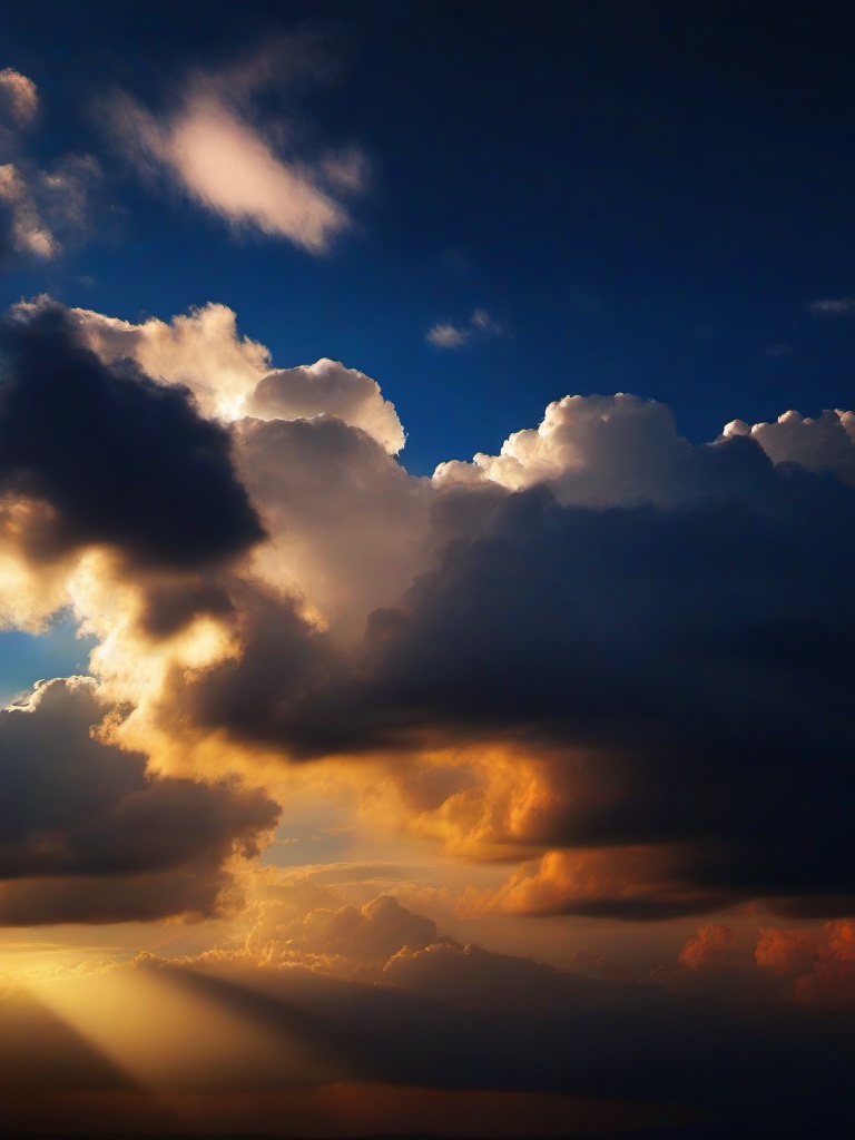 Dark Blue Clouds Wallpaper  ,mobile iphone background wallpaper