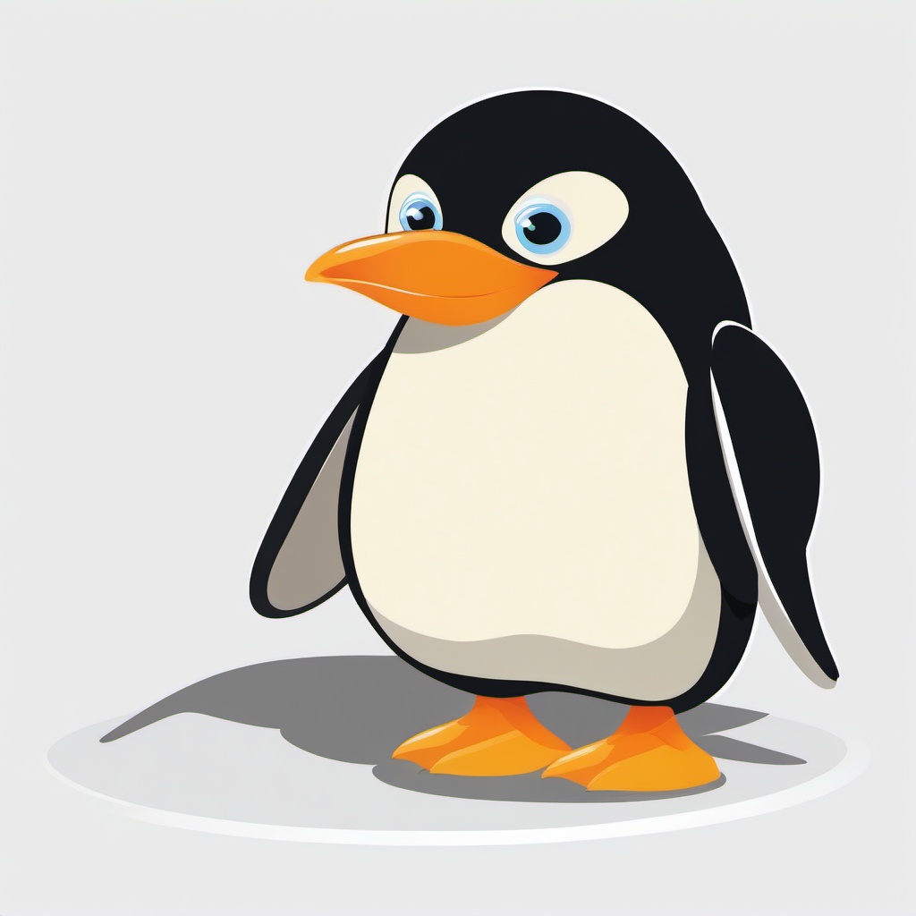 Penguin clipart - penguin with a cheerful expression  