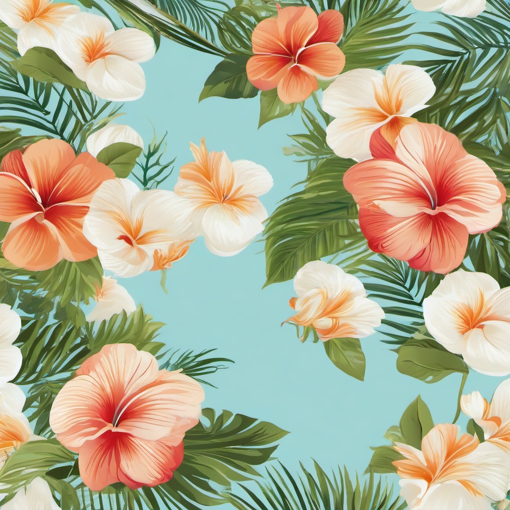 Beach background - floral beach background  