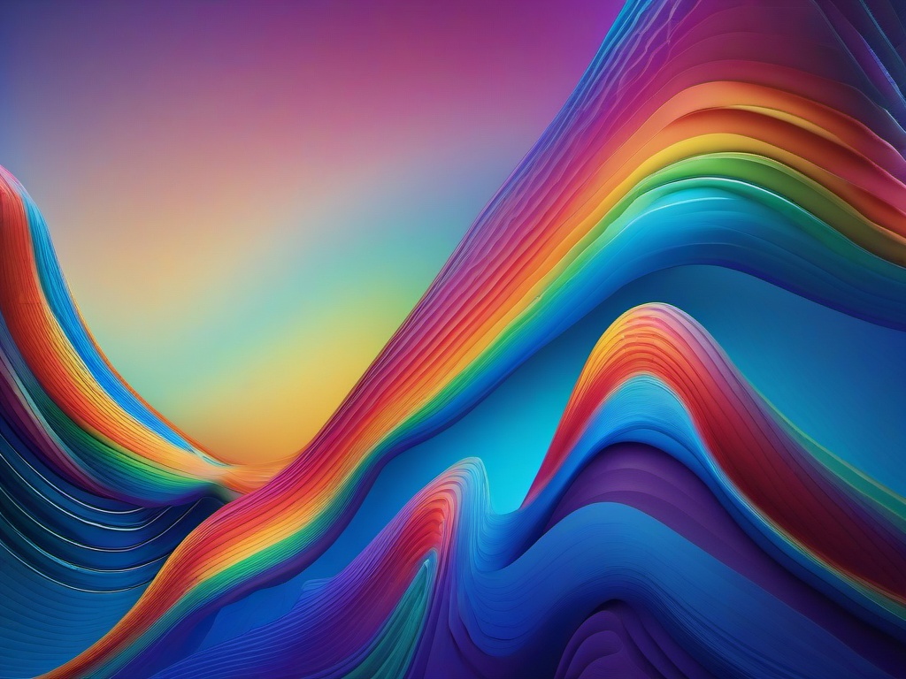 Blue Rainbow Background  