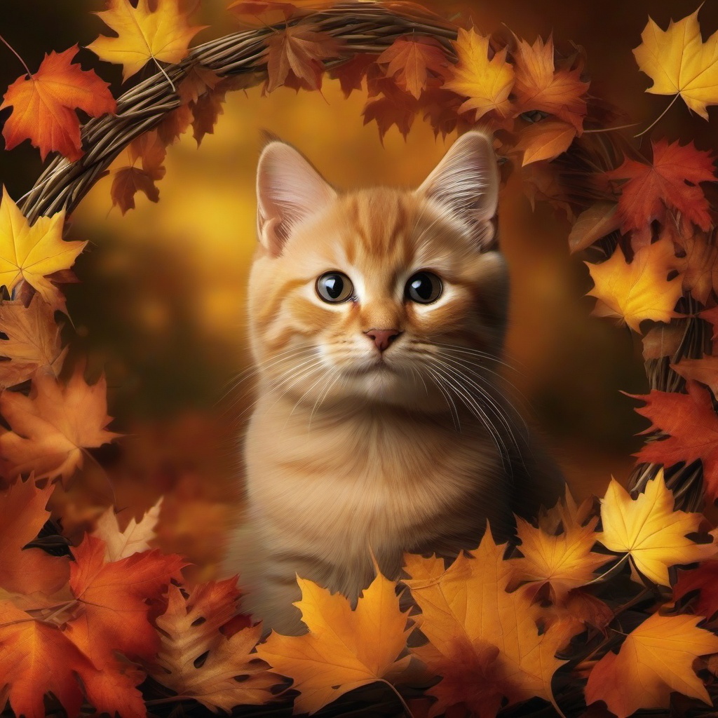 Cat Background Wallpaper - autumn cat wallpaper  