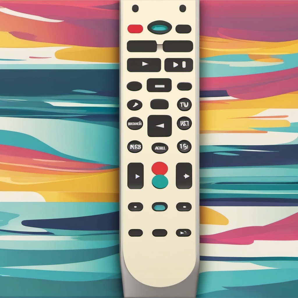 TV remote sticker- Channel surfing, , sticker vector art, minimalist design