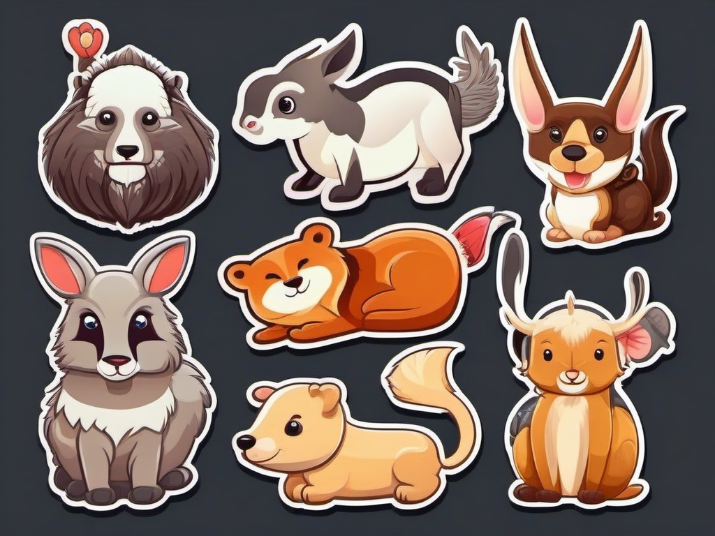 Animal  cartoon sticker style