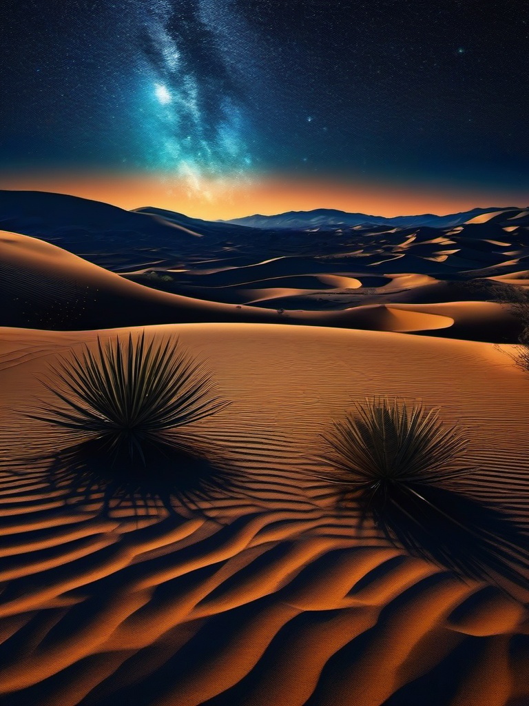 Sky Wallpaper - Starry Night Sky Over the Desert, Celestial Beauty  intricate patterns, splash art, wallpaper art