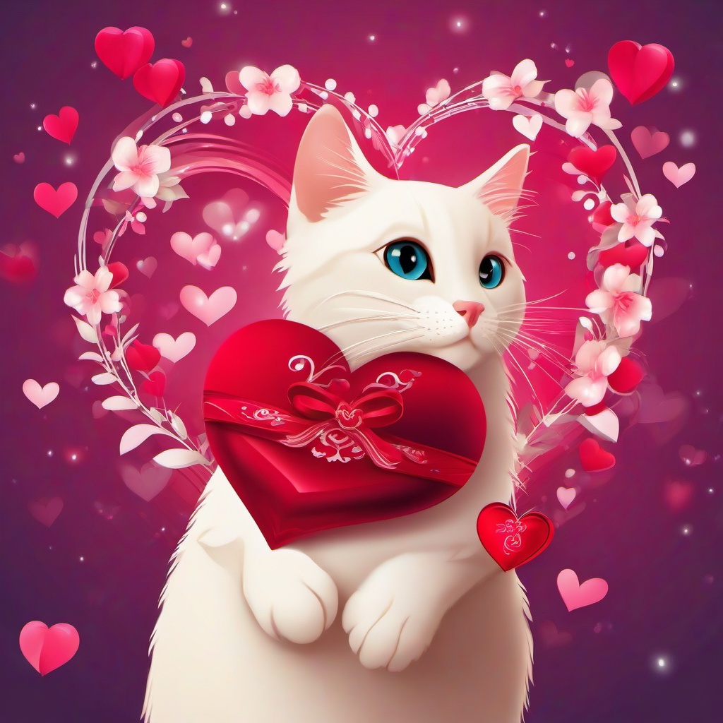 Cat Background Wallpaper - valentines day cat wallpaper  