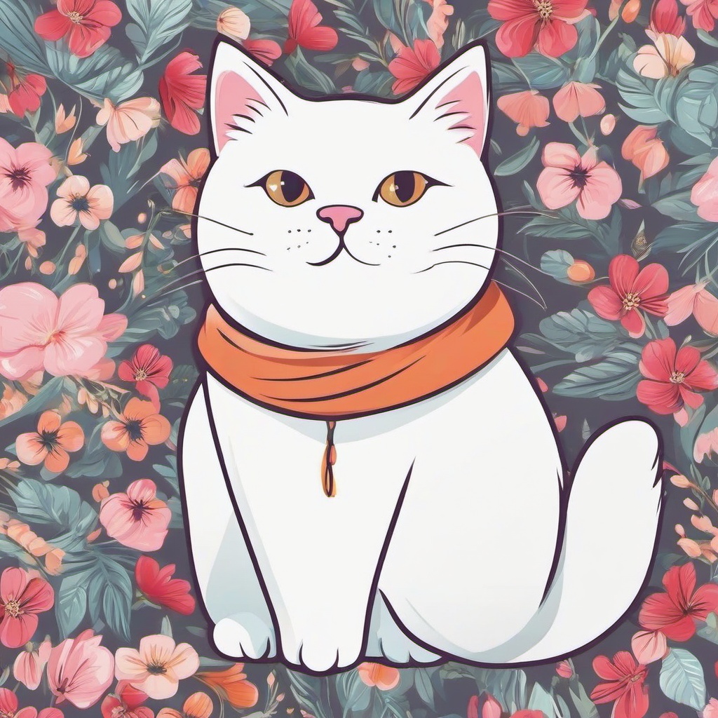 Cat Background Wallpaper - white cat wallpaper cartoon  