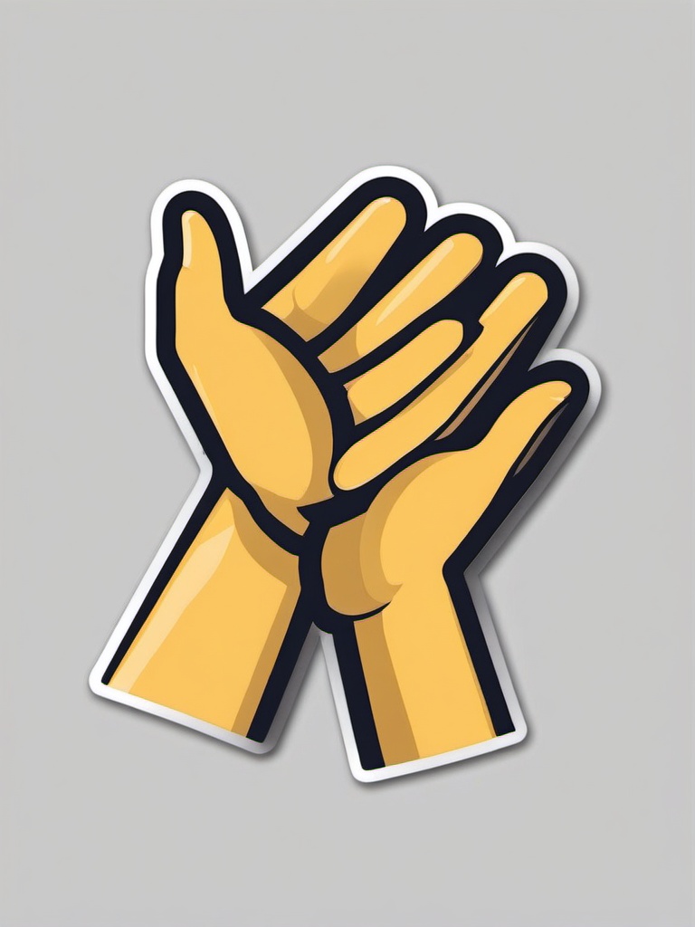 Clapping Hands Emoji Sticker - Applauding appreciation, , sticker vector art, minimalist design