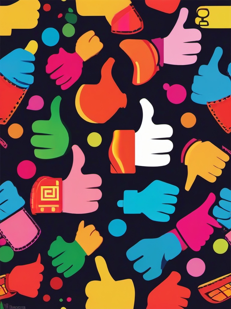 Thumbs Up clipart - thumbs up in a colorful design  vector clipart