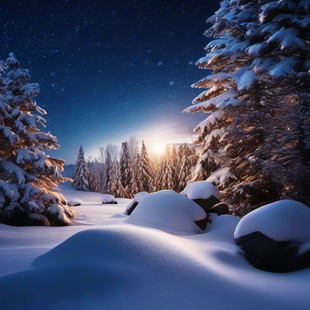 Snow Background Wallpaper - night snow wallpaper  