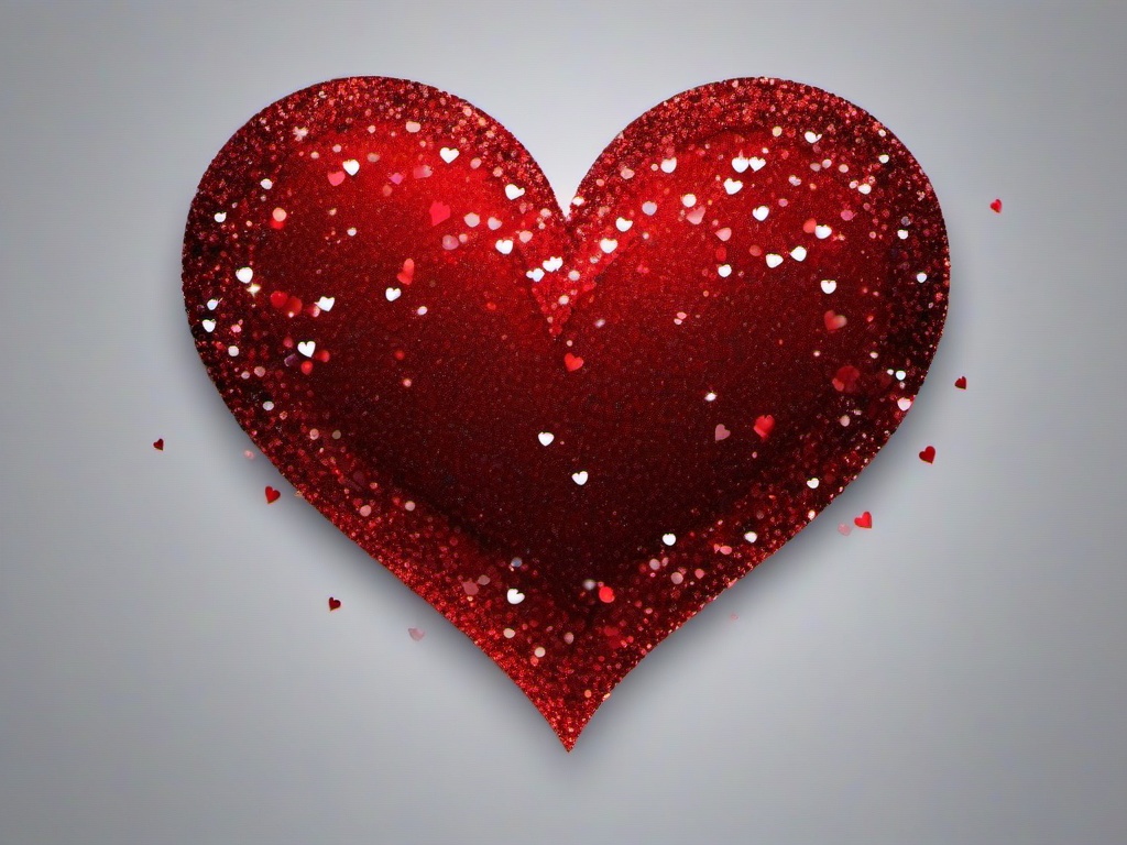 Red Glitter Heart Wallpaper  