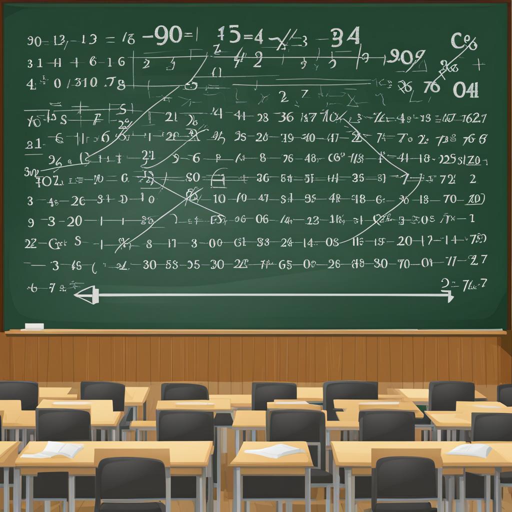 math clipart: solved on a classroom chalkboard. 