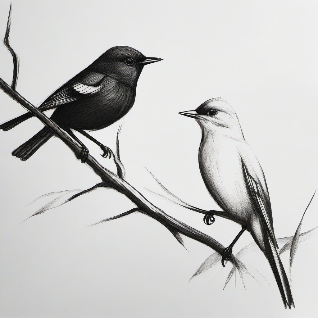 pencil sketch drawing of birds  minimal rough sketch scribbles,doodles,black and white