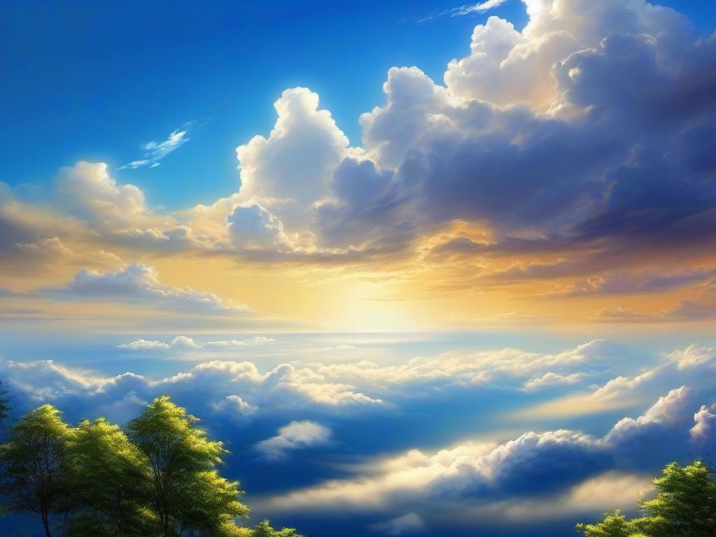 Blue Sky Clouds Wallpaper  ,desktop background wallpaper