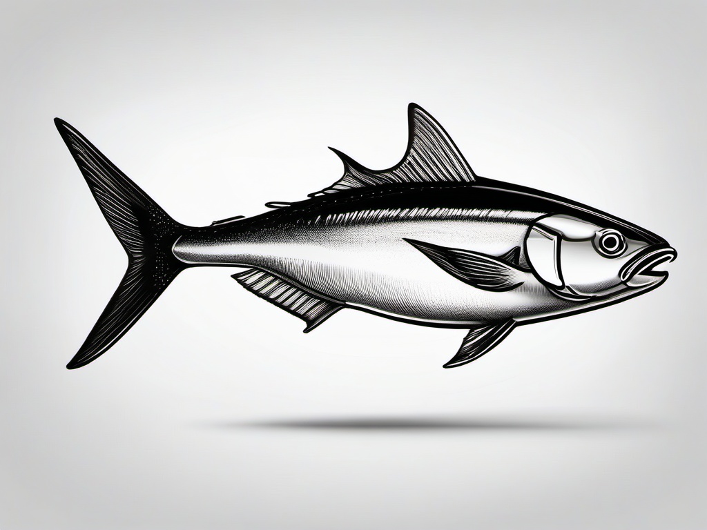 drawing of yellowtail  minimal rough sketch scribbles,doodles,black and white