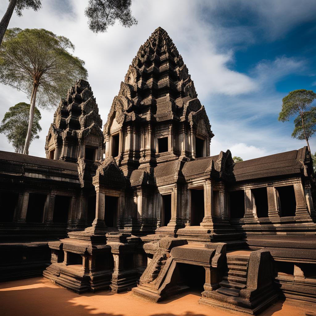 cambodian temple complexes, with intricate carvings, tell stories in angkor wat, cambodia. 