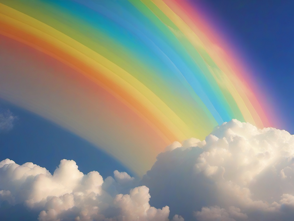 Rainbow And Clouds Wallpaper  