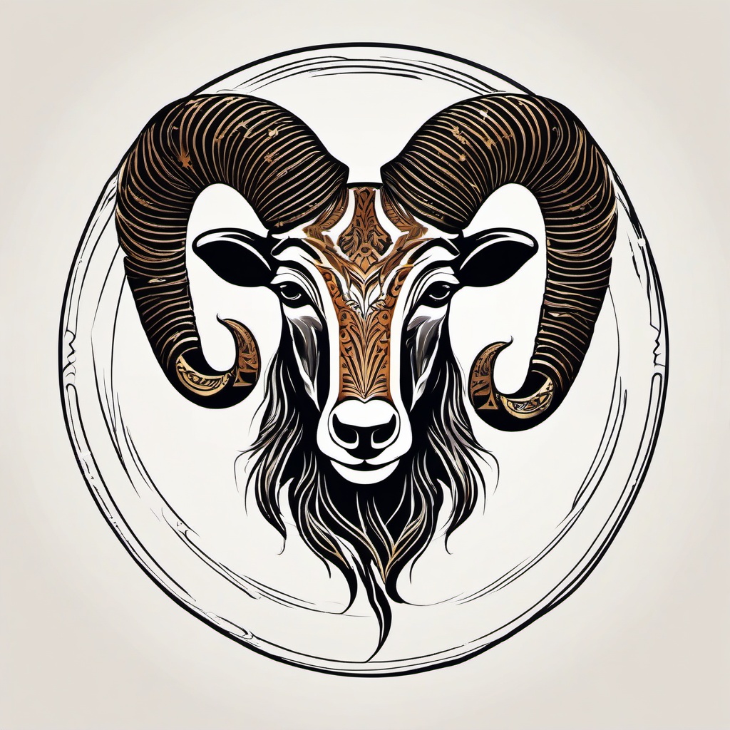 tattoos of aries zodiac sign  simple vector color tattoo