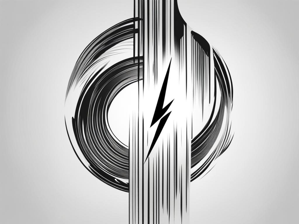 lightning tattoo black and white design 