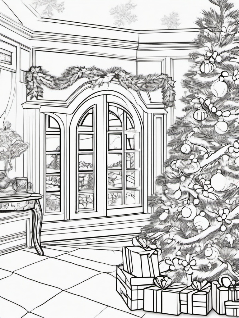 Christmas Coloring Sheets Printable  outling,coloring pages,black and whit