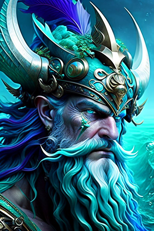 triton druid of the sea, commanding aquatic creatures and controlling the tides. 