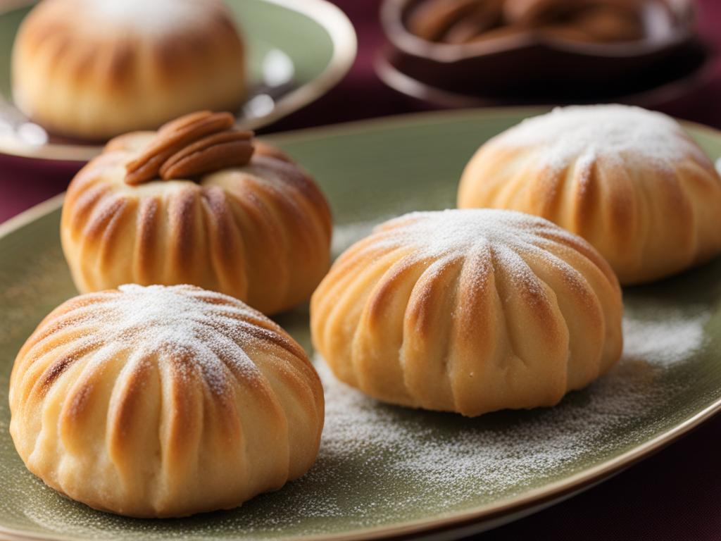 ma'amoul, middle eastern date-filled pastries, indulged during a festive eid celebration. 