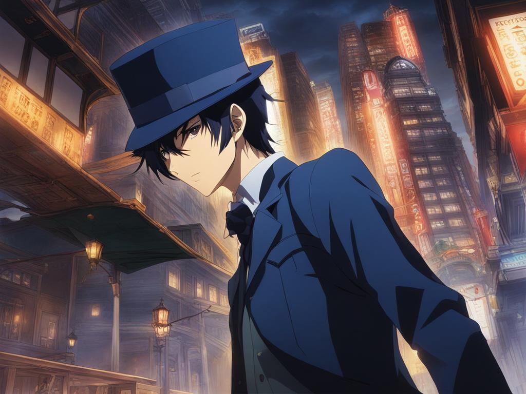 naoto shirogane - solves complex mysteries with sharp detective skills in a bustling city. 