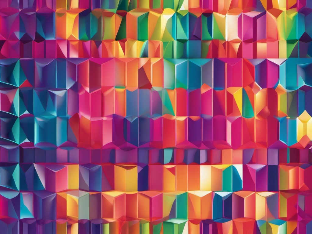 Rainbow Geometric Background  