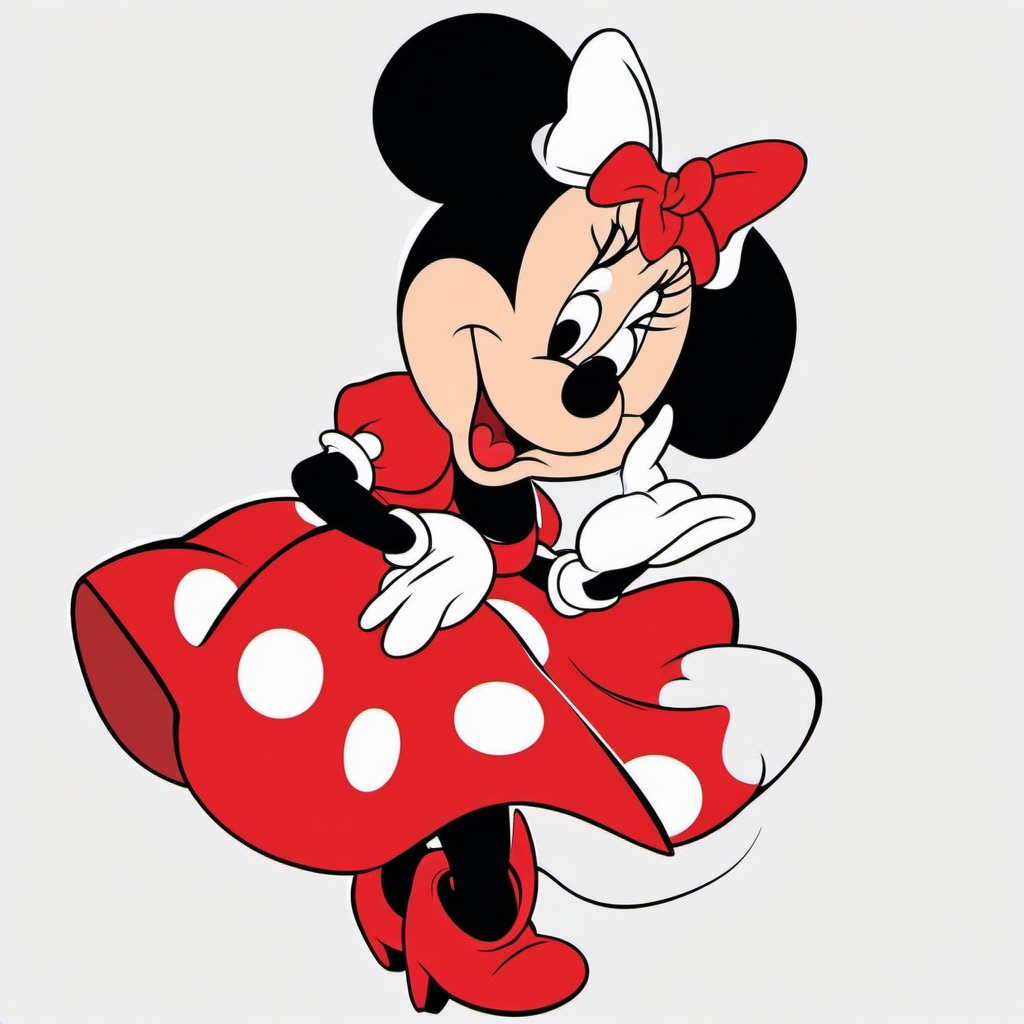 Minnie Mouse clipart - Minnie Mouse in a cartoon  vector clipart