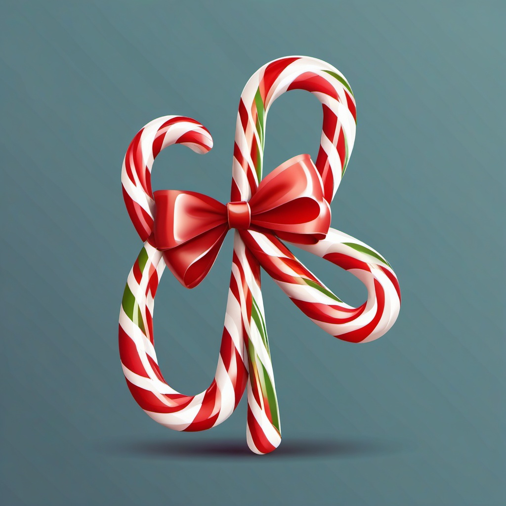 Candy Cane clipart - giant candy cane as holiday decoration  color,minimalist,vector clipart