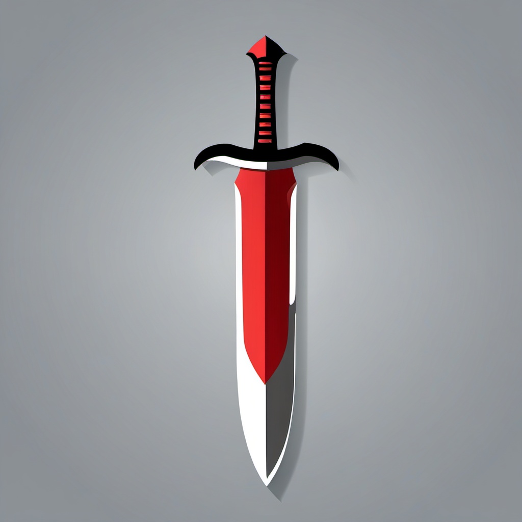 Sword Icon - Sword icon symbolizing valor and combat,  color vector clipart, minimal style