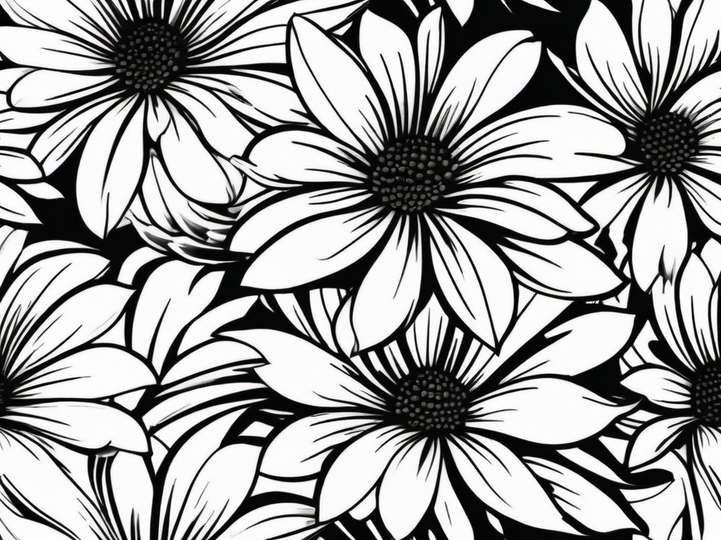 Black Japanese Chrysanthemum Tattoo - Black ink Japanese chrysanthemum tattoo.  simple color tattoo,white background,minimal