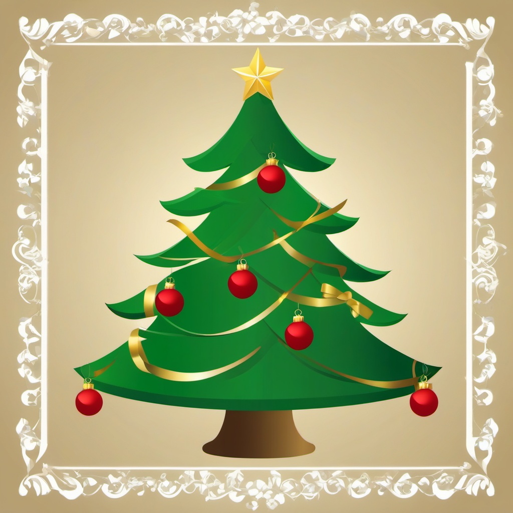 Xmas tree clip art free, A Christmas tree clip art, available for free.  simple, 2d flat