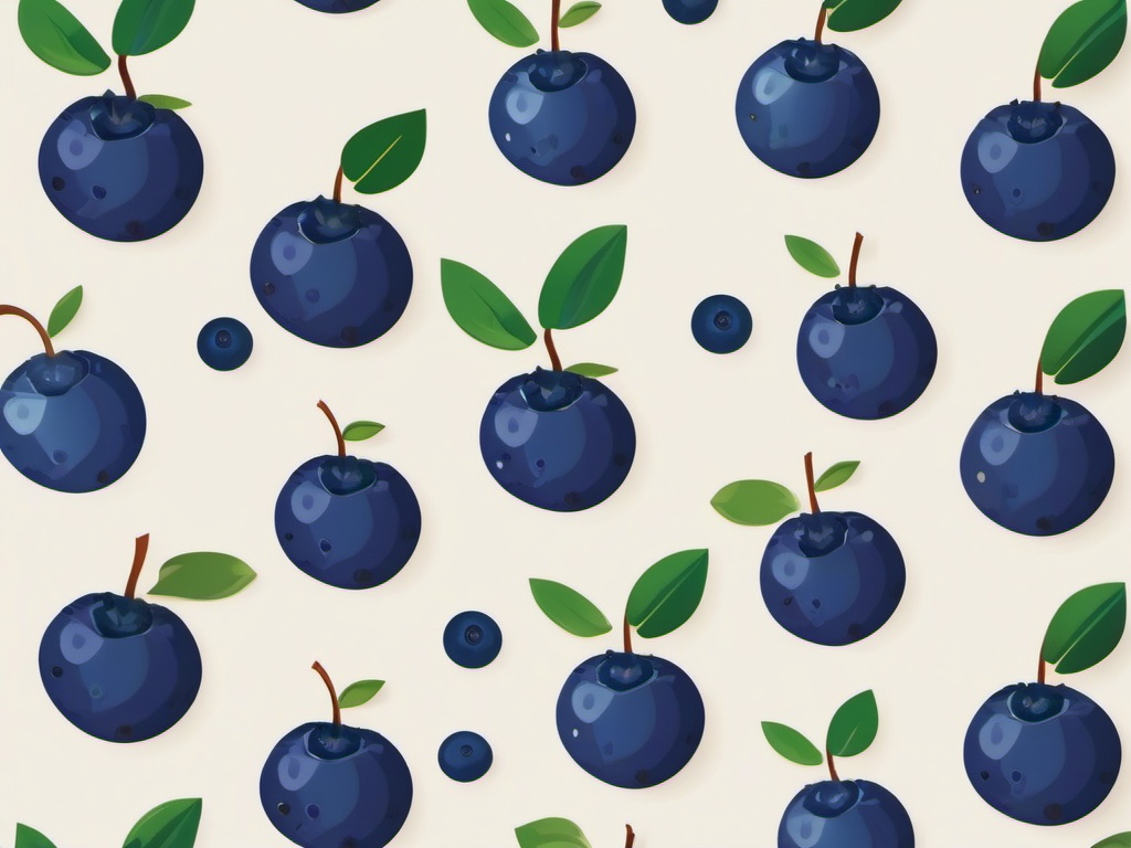 Blueberry Fruit Sticker - Sweet and antioxidant-rich, a blueberry fruit-patterned burst, , sticker vector art, minimalist design