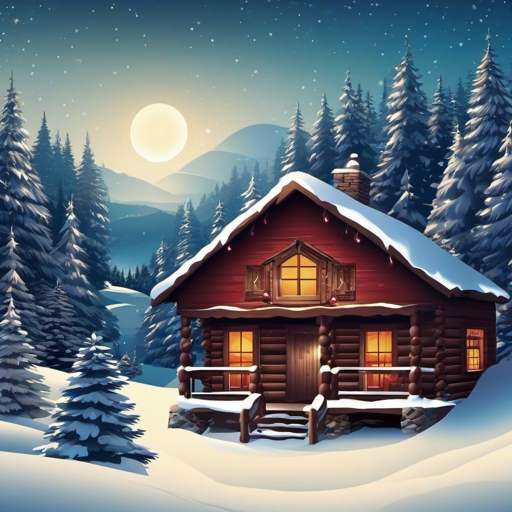 Christmas Background Wallpaper - christmas cabin background  