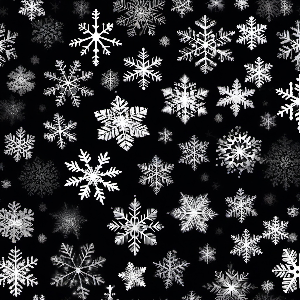 Snow Background Wallpaper - black background with snowflakes  