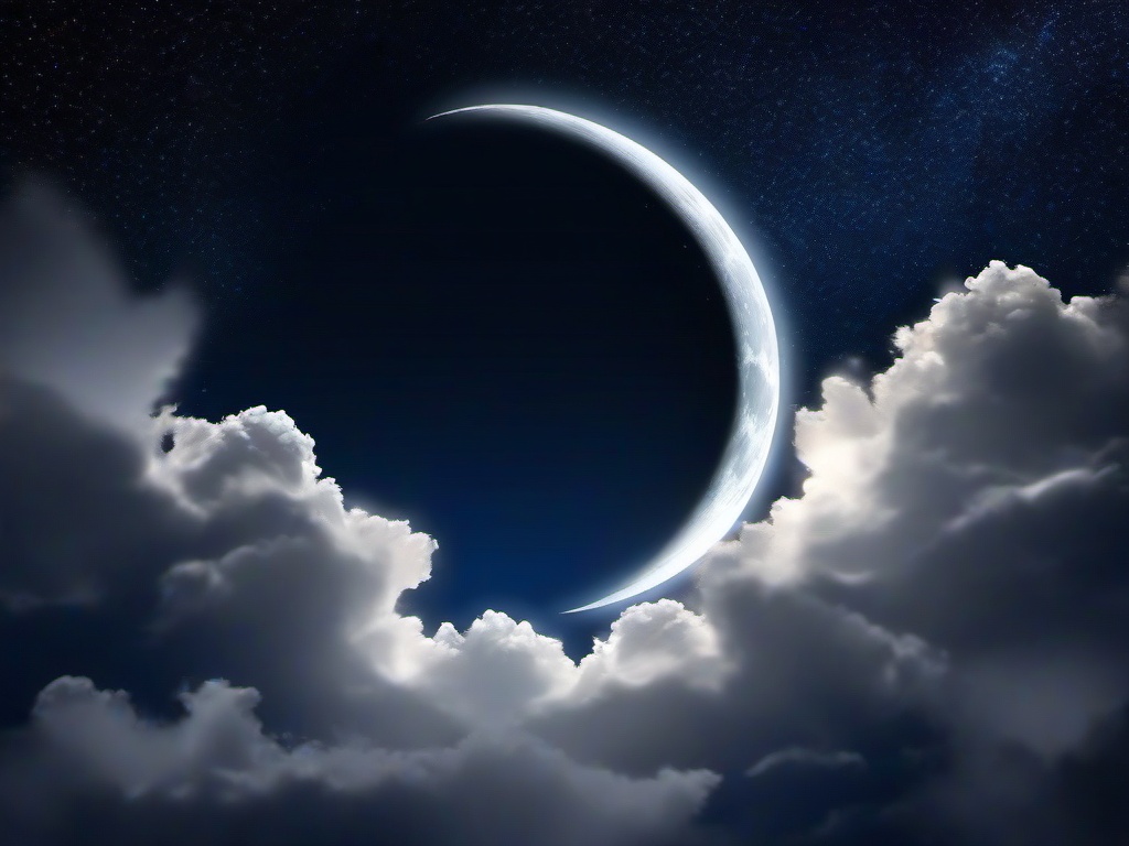 Moon Night Sky Wallpaper  ,desktop background wallpaper