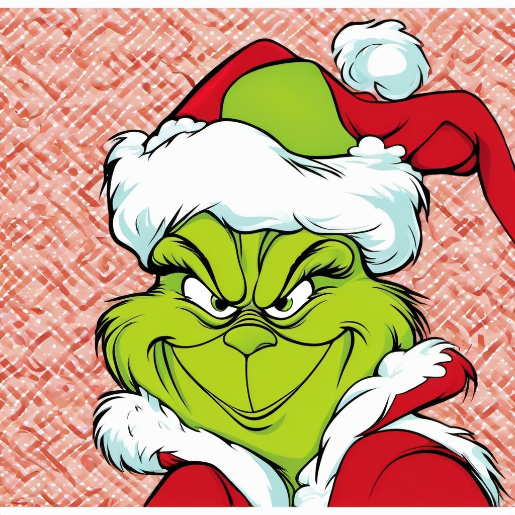 Grinch clipart - Grinch dressed in a Santa outfit  