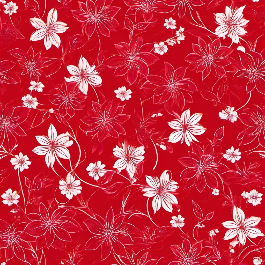 Red Background Wallpaper - flowers on red background  