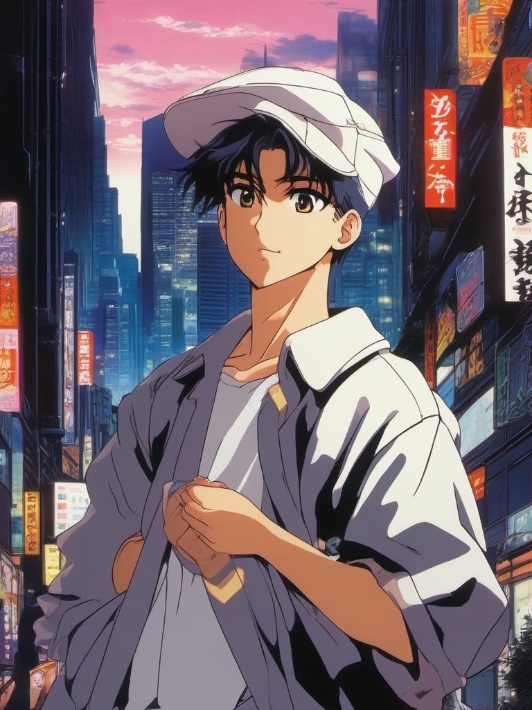 In a city where dreams become reality, an anime boy with the power of manifestation grapples with the consequences of his every desire.  1990s anime style